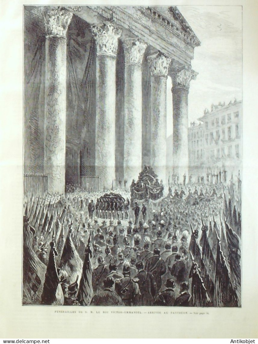 L'Univers Illustré 1878 N°1192 Rome Palais Quirinal Emmanuel II Constantinople Roumélie - 1850 - 1899