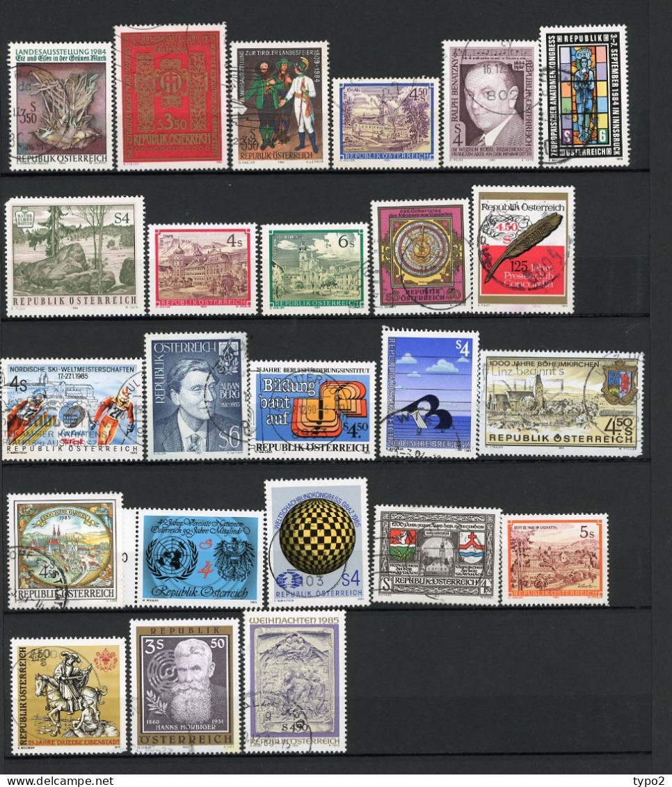 AUTRICHE - 1980 à  1985  (o) ,petite  Collection 57 Timbres Différents Cote  Environ 41 Euro  BE 2 Scans - Sammlungen