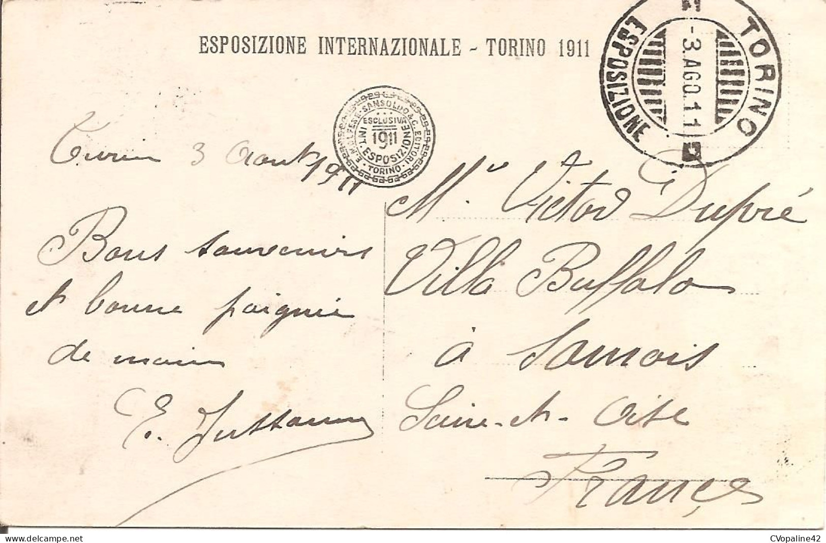 TORINO (Piemonte) Carte Photo Esposizione Internazionale En 1911 - Citta Di Parigi - Exhibitions