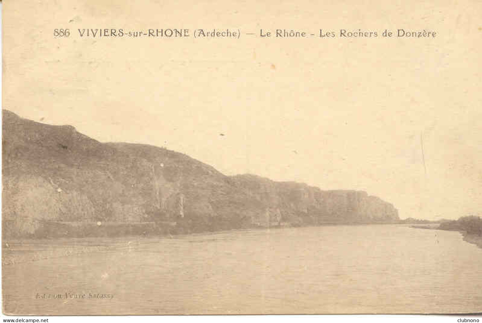 CPA - VIVIERS SUR RHONE -LE RHONE - LES ROCHERS DE DONZERE (RARE - 1925) - Viviers