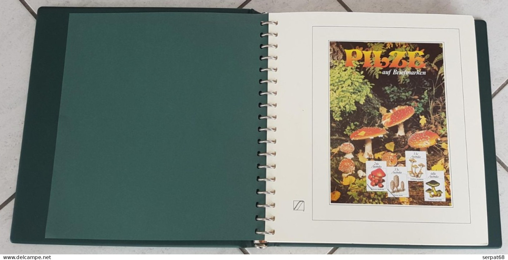 Album Pré-imprimé Pour Timbres Champignons - Pilze Auf Briefmarken - Hongos