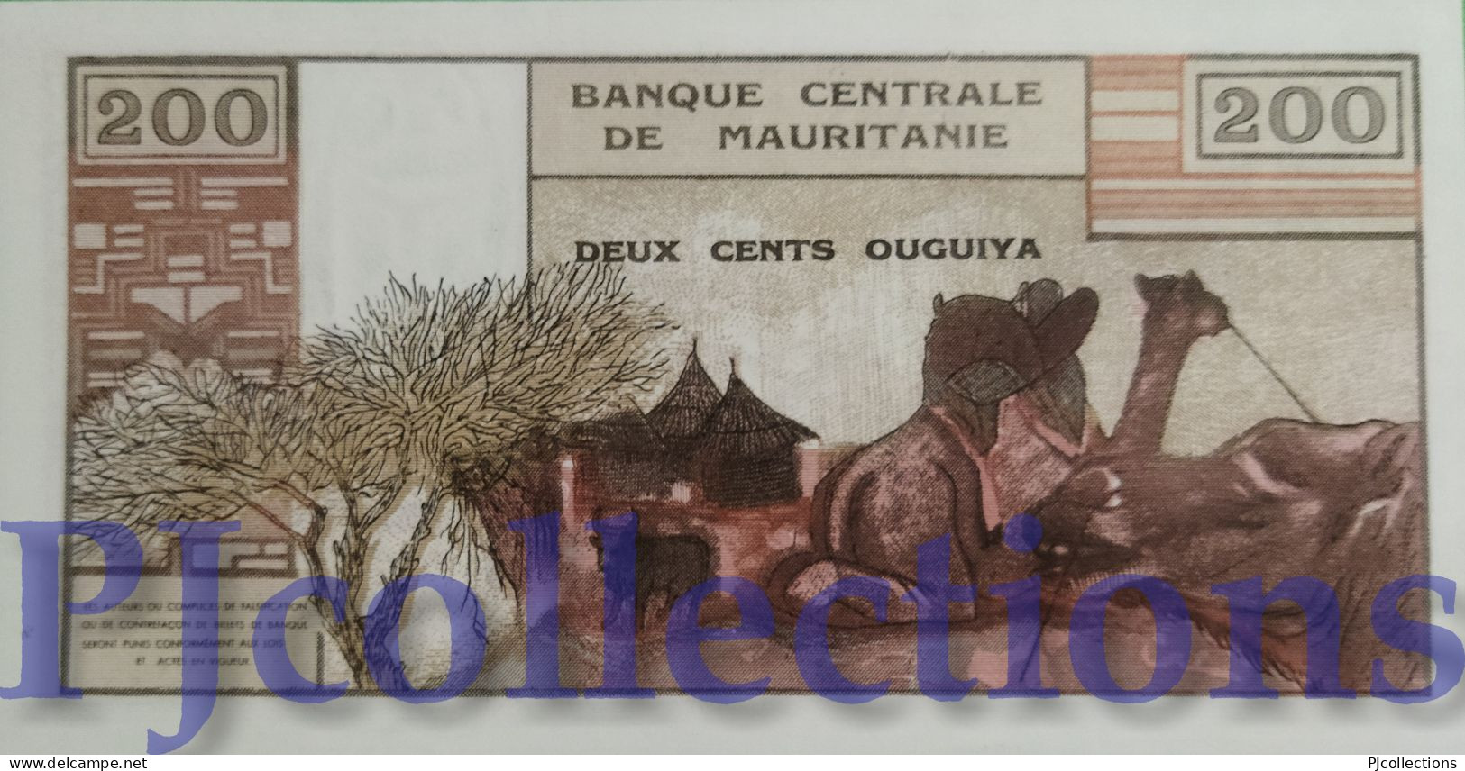 MAURITANIA 200 OUGUIYA 1973 PICK 2a UNC - Mauritanie