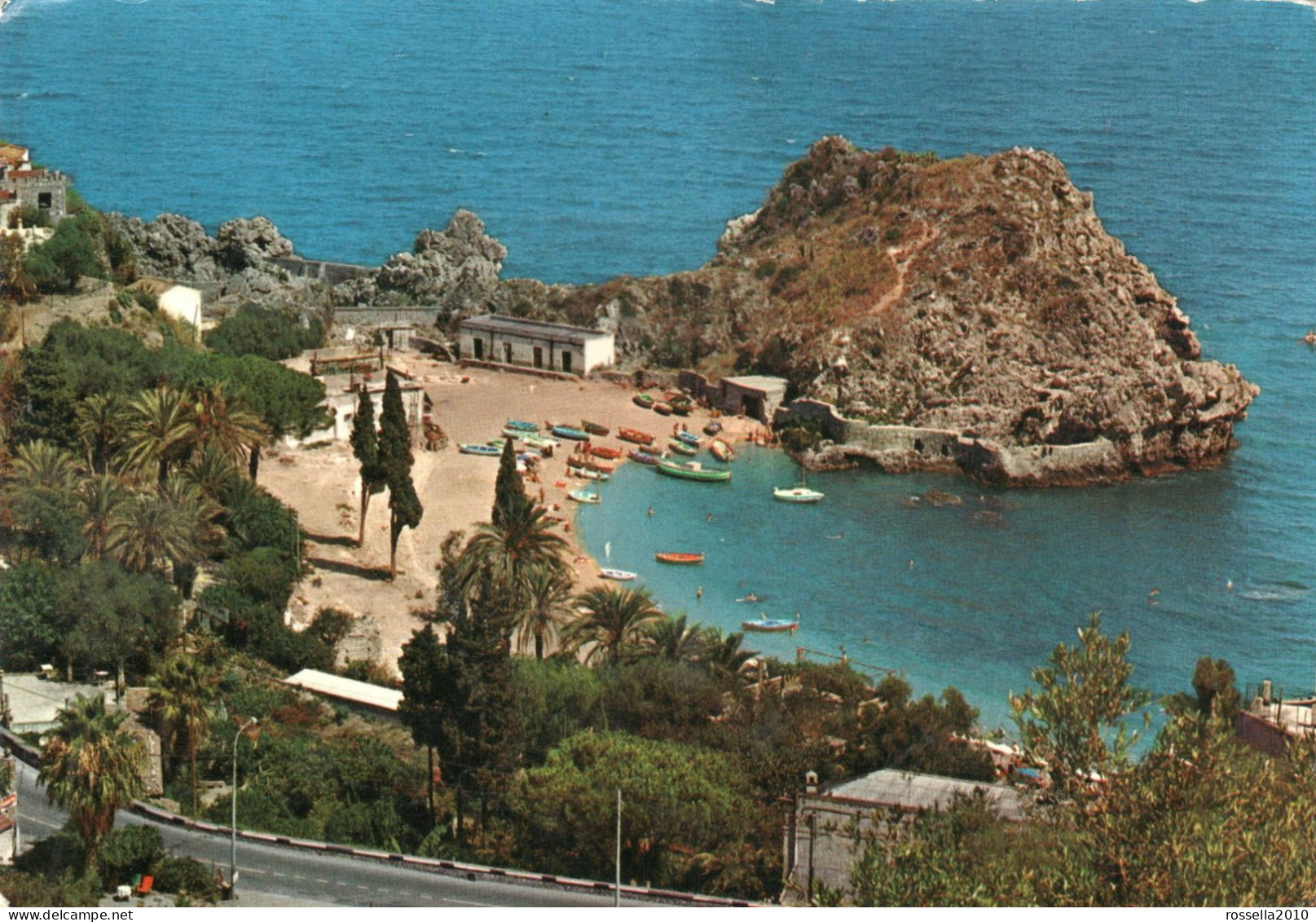 Cartolina 1969 ITALIA MESSINA TAORMINA BAIA DI MAZZARò Italy Postcard Italien Postkarte - Messina