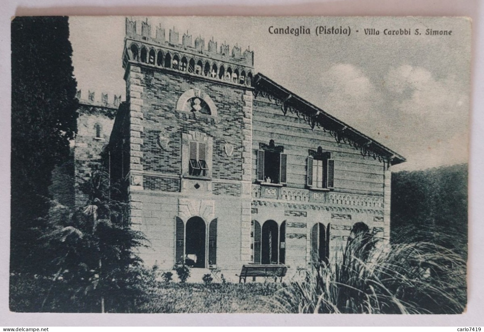 Anni '30 - Candeglia (PT) - Villa Carobbi S. Simone - Viaggiata X Albinea (RE)  - Crt0064 - Pistoia