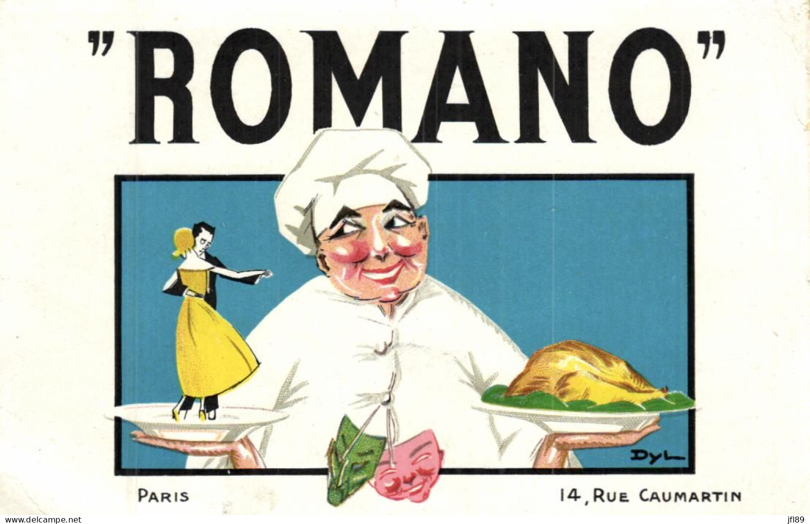 Thèmes > Publicité  - Restaurant - Romano - Paris Rue Caumartin - 15022 - Publicité