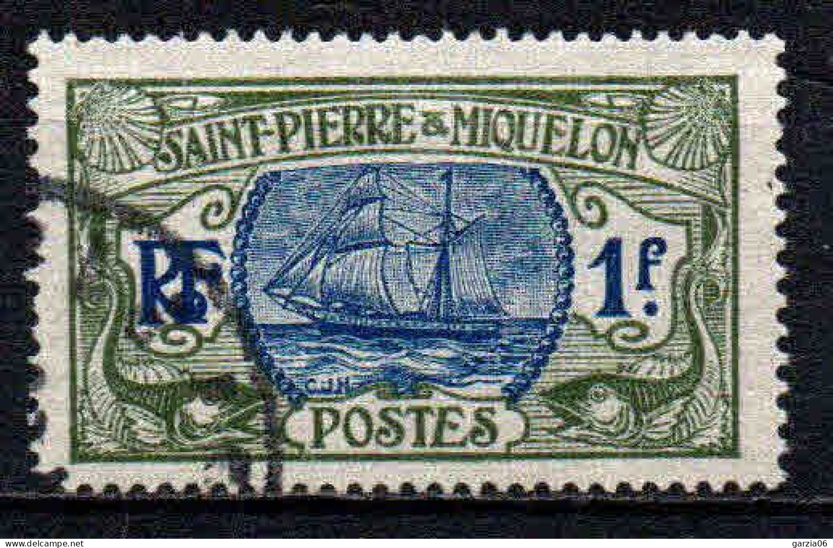 St Pierre Et Miquelon    - 1909 - Bateau De Pèche   - N° 91 - Oblit - Used - Usati