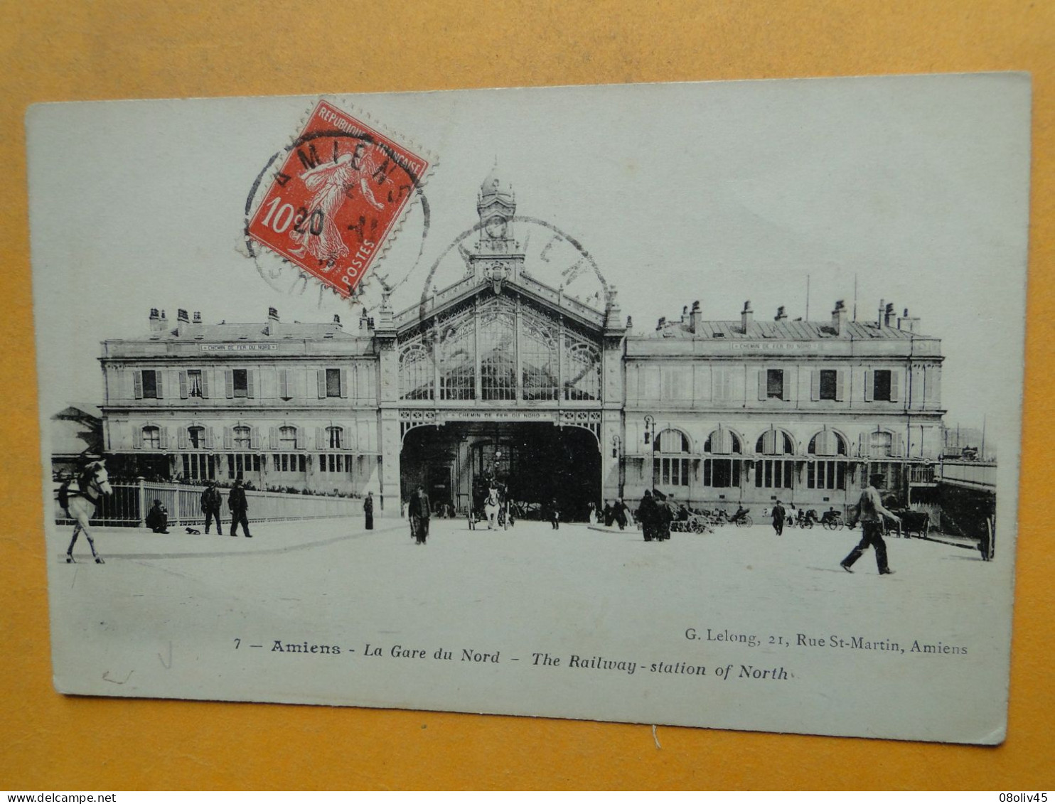 AMIENS -- Lot De 2 Cartes Différentes - La Gare Du Nord - Vues Extérieures - Stations Without Trains