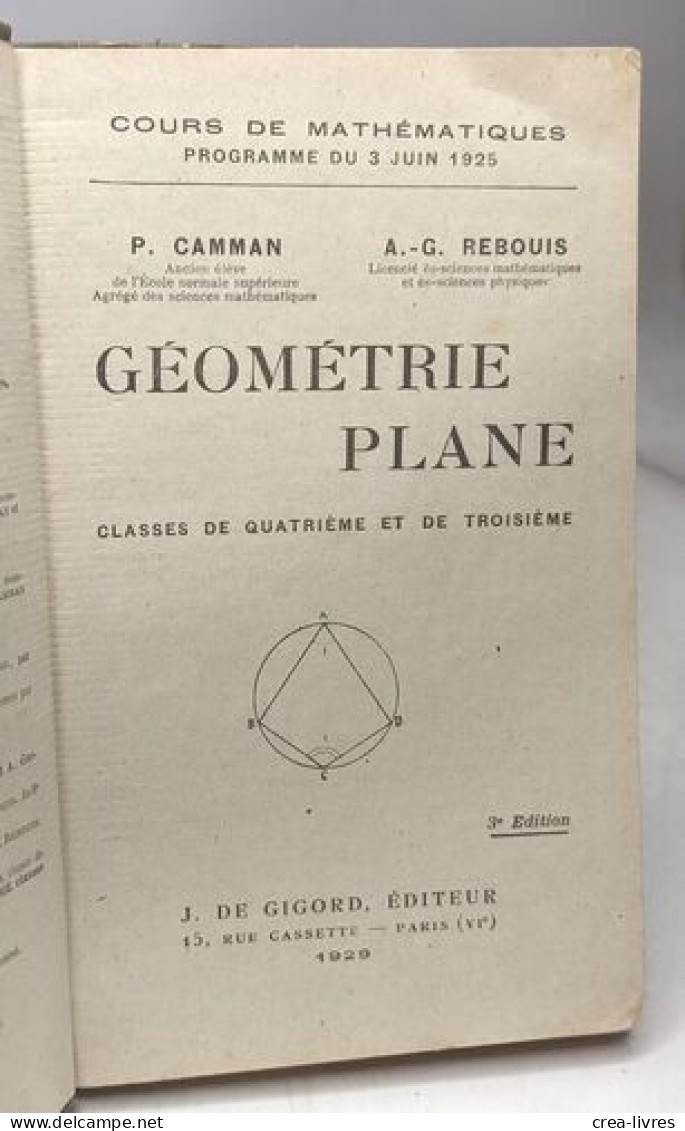 Géométrie Plane Classes De Quatrième Et De Troisième - Unclassified