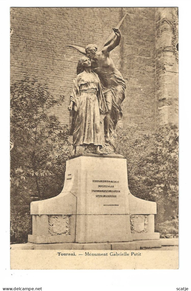 Tournai.   -   Monument  Gabrielle  Petit.   -   1914 - 1918 - Kriegerdenkmal
