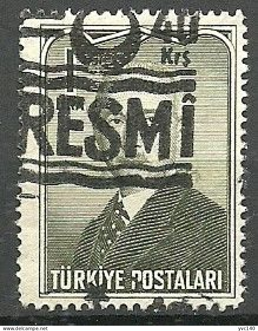 Turkey; 1955 Official Stamp 40 K. ERROR "Shifted Overprint" - Dienstmarken