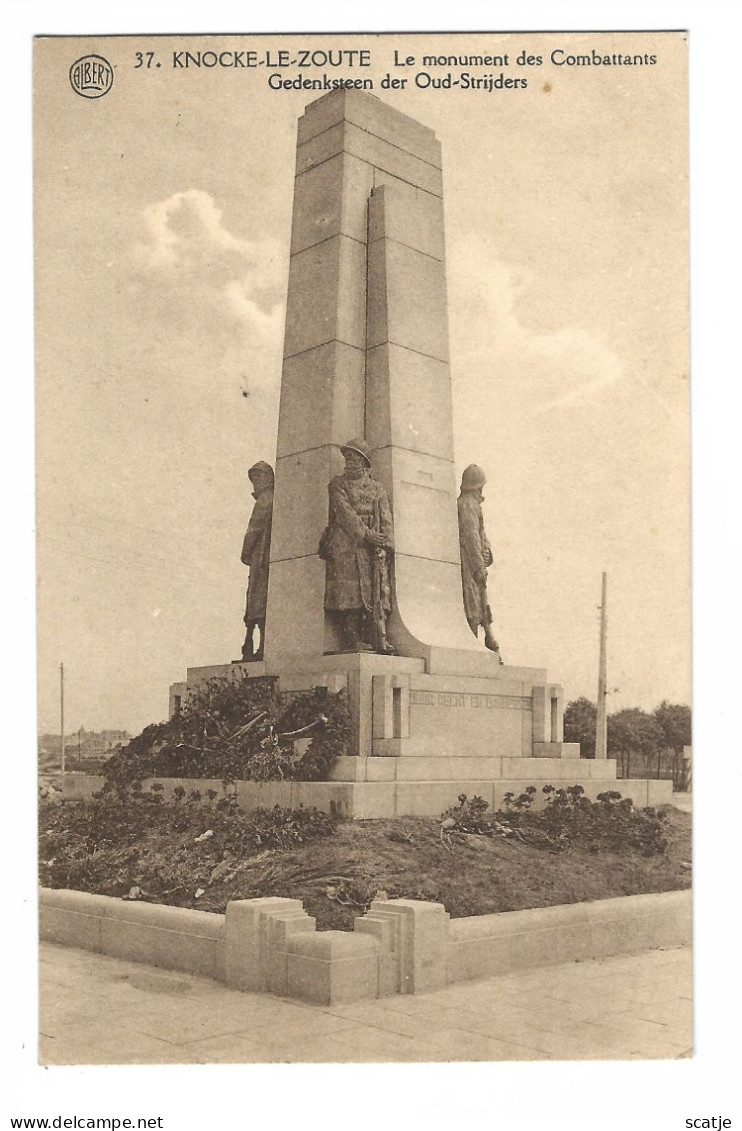 Knocke-Le-Zoute.   -  Le  Monument Des Combattants.   -   1914 - 1918 - Monuments Aux Morts