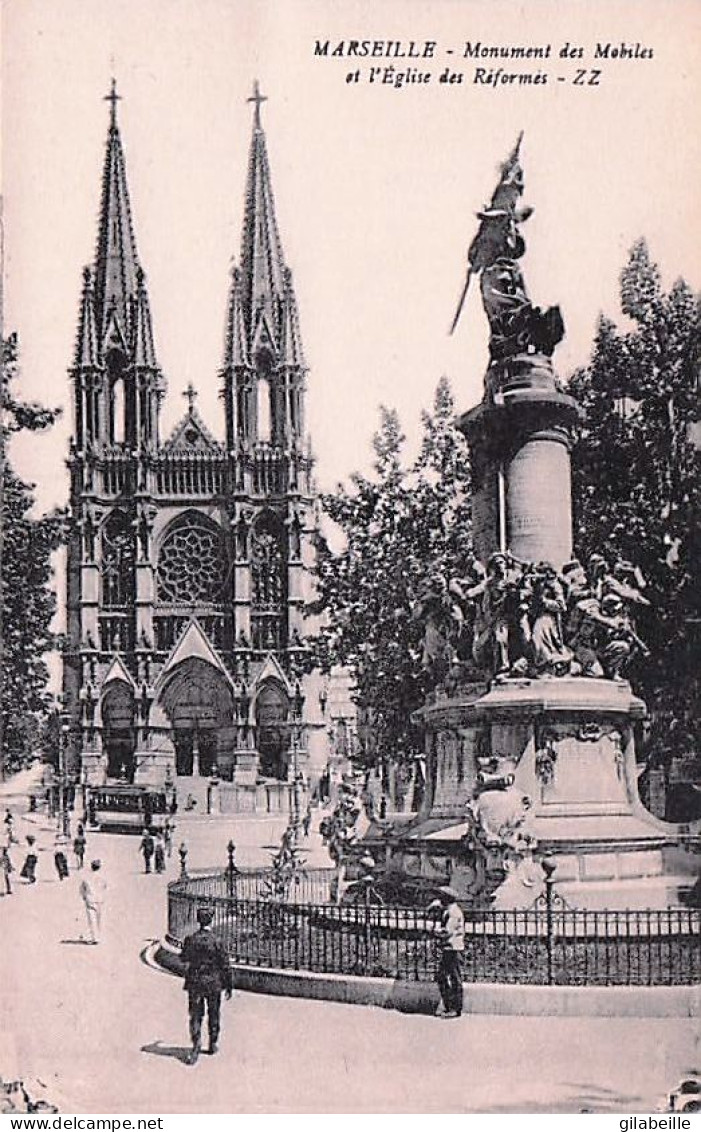 13 - MARSEILLE - Monument Des Mociles Et L'église Des Réformés - Non Classés
