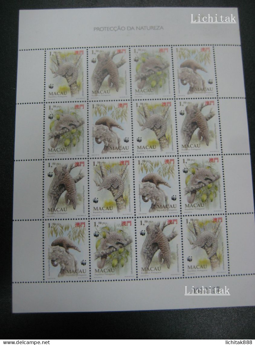 MACAU MACAO 1995 PROTECTION OF NATURE STAMPS MINI PANE / SHEET MNH - Unused Stamps