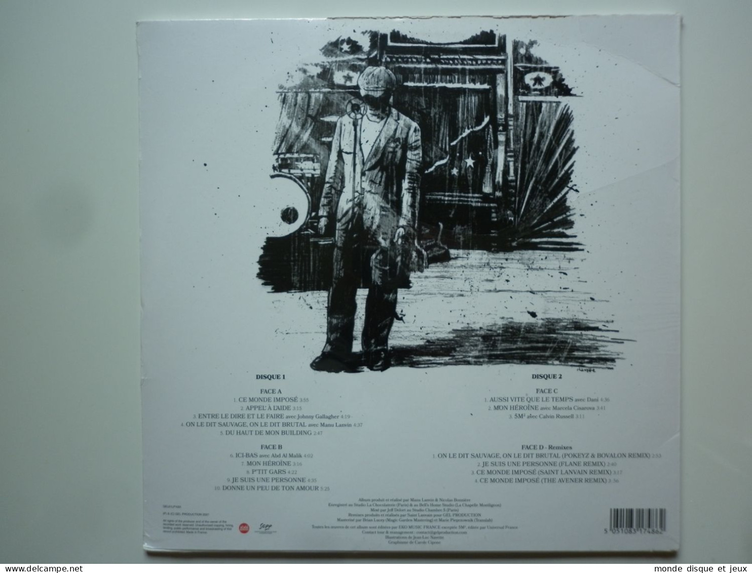 Gérard Lanvin Album Double 33Tours Vinyles Ici-Bas Collector Edition - Otros - Canción Francesa