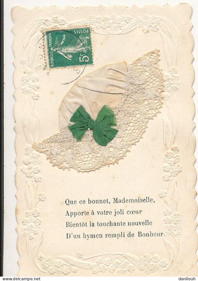 SAINTE CATHERINE / Bonnet Tissus Nœud Vert / Que Ce Bonnet Mademoiselle Apporte…. - St. Catherine