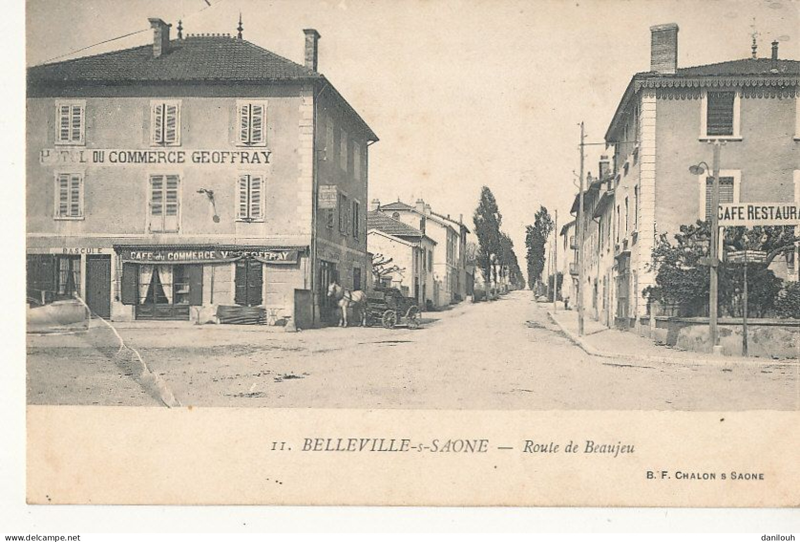 69 // BELLEVILLE SUR SAONE   Route De Beaujeu 11 - Hotel Du Commerce Geoffray - Belleville Sur Saone