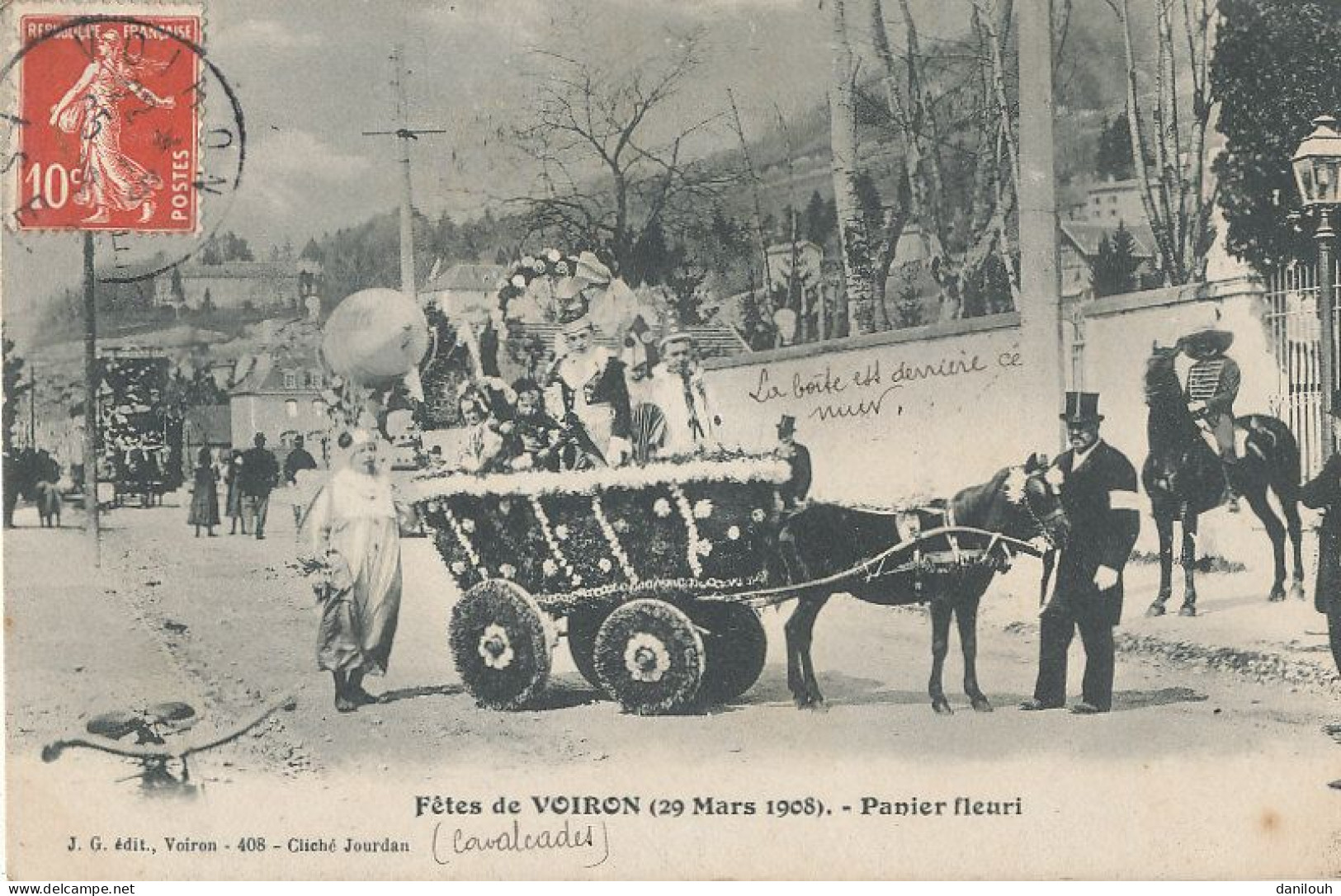 38 // VOIRON  Fêtes   Char Panier Fleuri   Edit JG 408 - Voiron