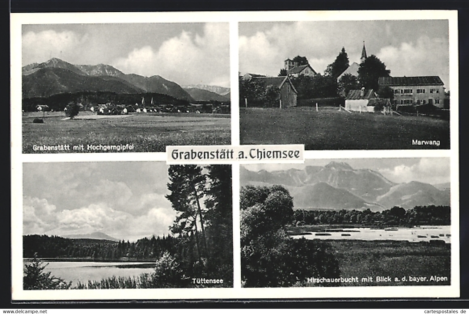 AK Grabenstätt / Chiemsee, Marwang, Tüttensee U. Hirschauerbucht  - Hirschau