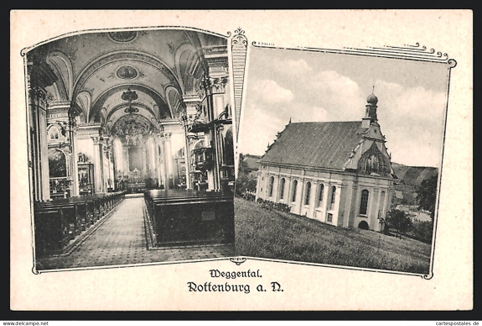 AK Rottenburg / Neckar, Kirche Im Weggental, Innenansicht  - Rottenburg