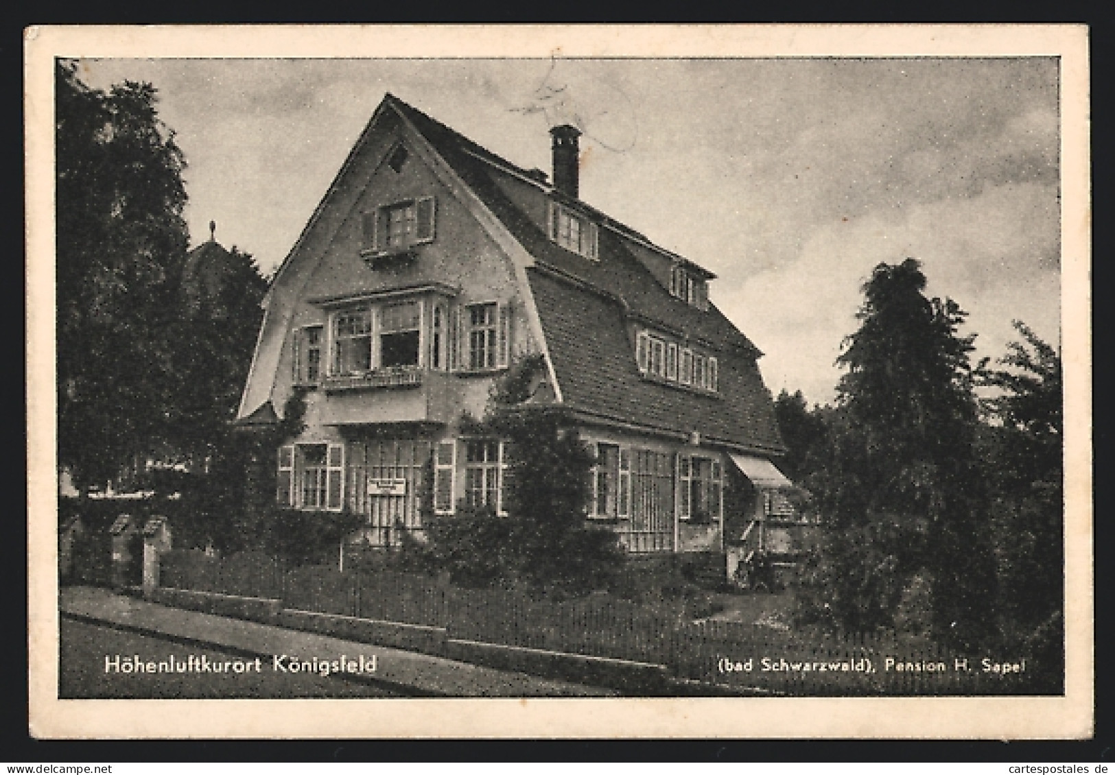 AK Königsfeld / Baden, Pension H. Sapel  - Baden-Baden