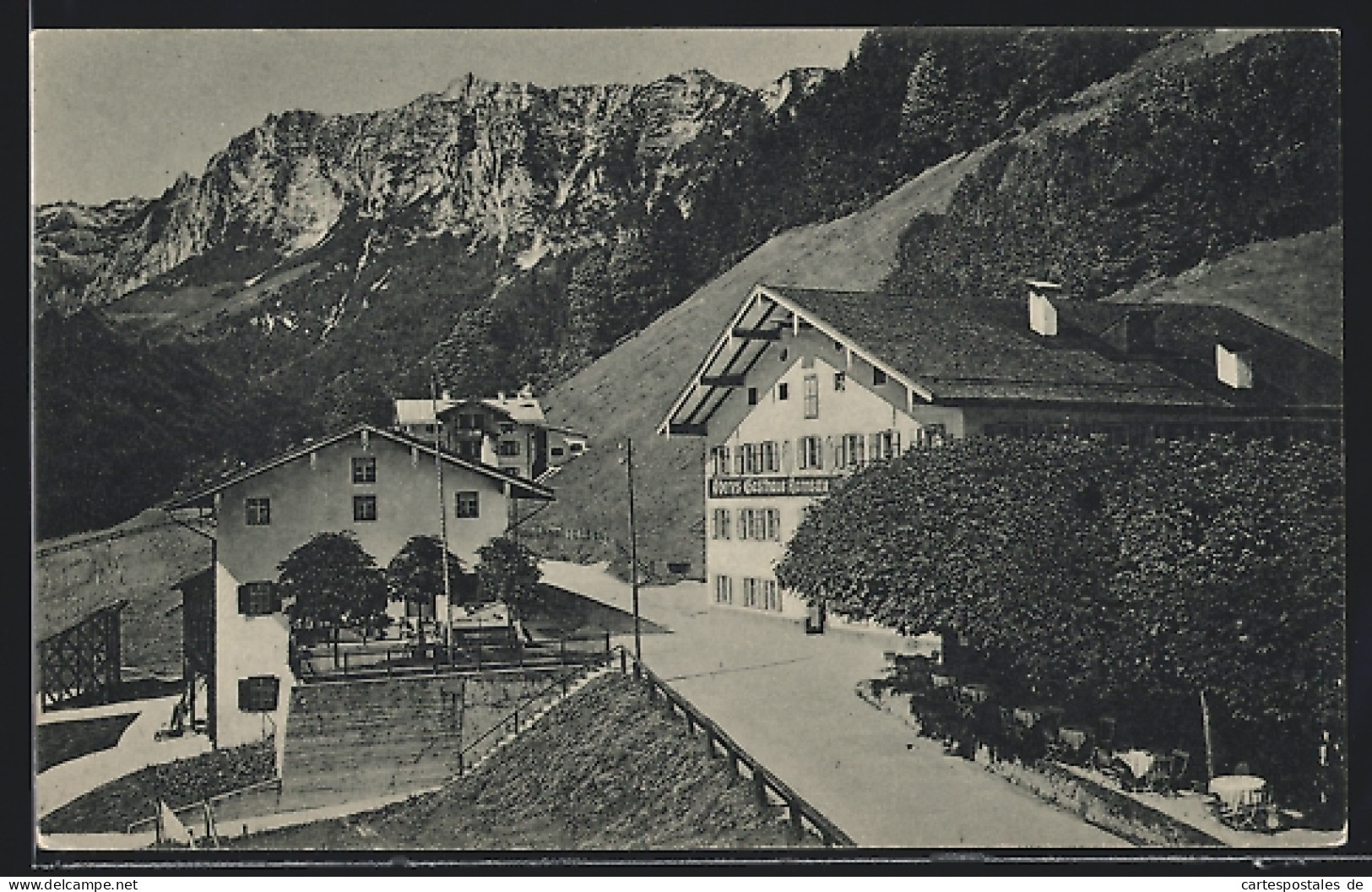 AK Ramsau / Berchtesgaden, Oberes Gasthaus Ramsau Mit Bergblick  - Berchtesgaden