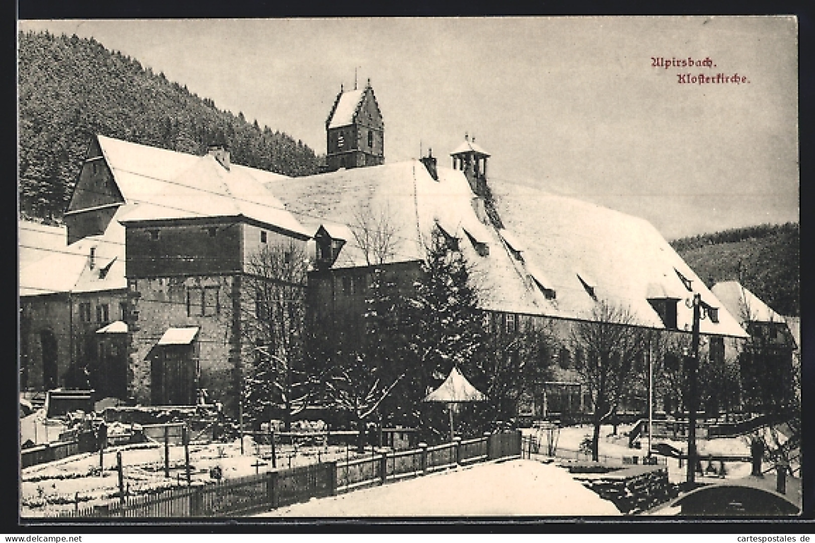 AK Alpirsbach / Schwarzwald, Klosterkirche Im Winter  - Alpirsbach