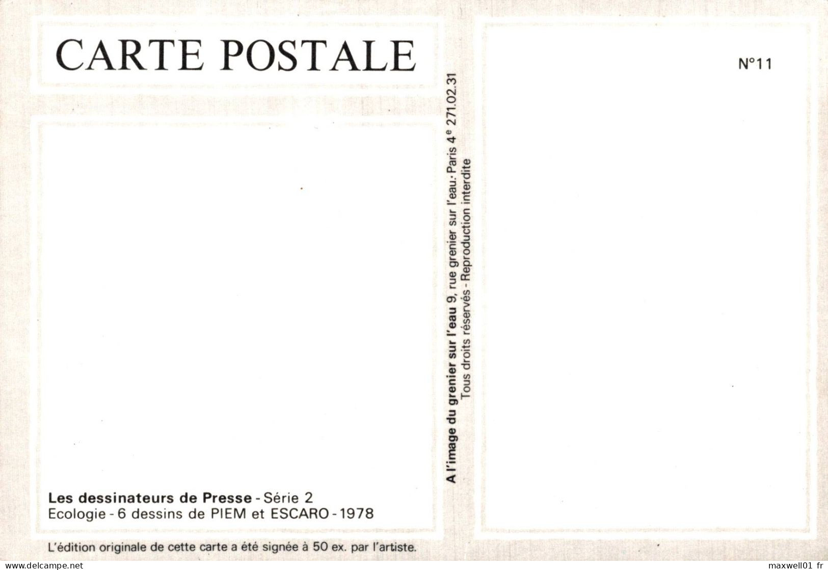 O6 - Carte Postale Illustrateur PIEM - Qualité De Vie - Mets Au Moins Un Silencieux - Piem