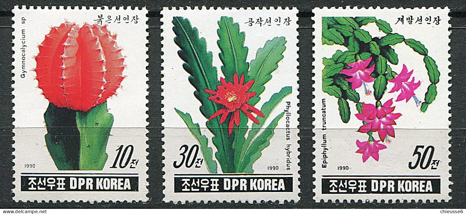 Corée Du Nord ** N° 2119 à 2121 - Fleurs De Cactées - Korea (Nord-)