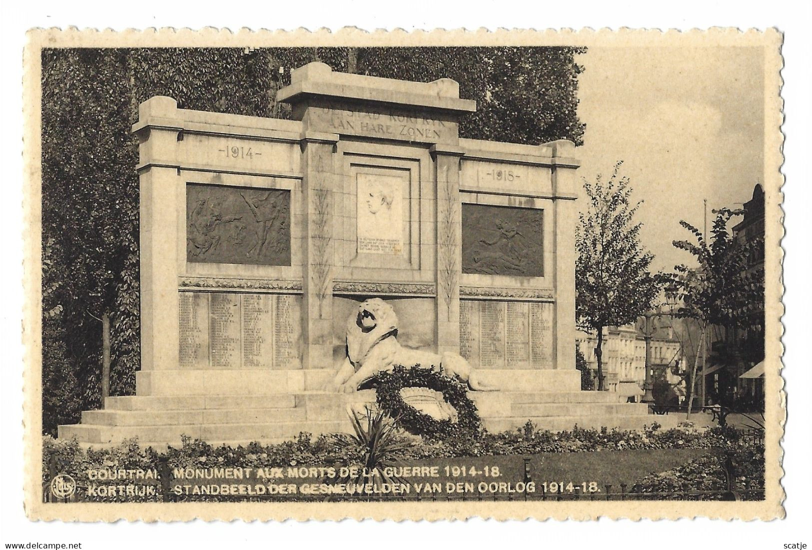 Courtrai.   -   Monument Aux Morts De La Guerre   1914 - 1918 - Monuments Aux Morts