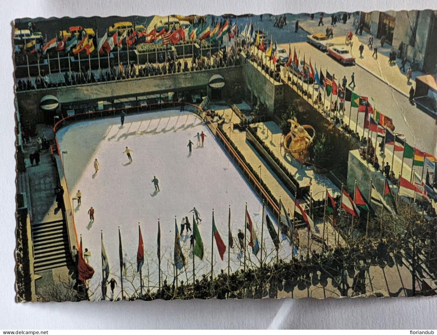 CP - Patinoire Rockefeller Plaza Skating Ring New York City 1978 - Bares, Hoteles Y Restaurantes