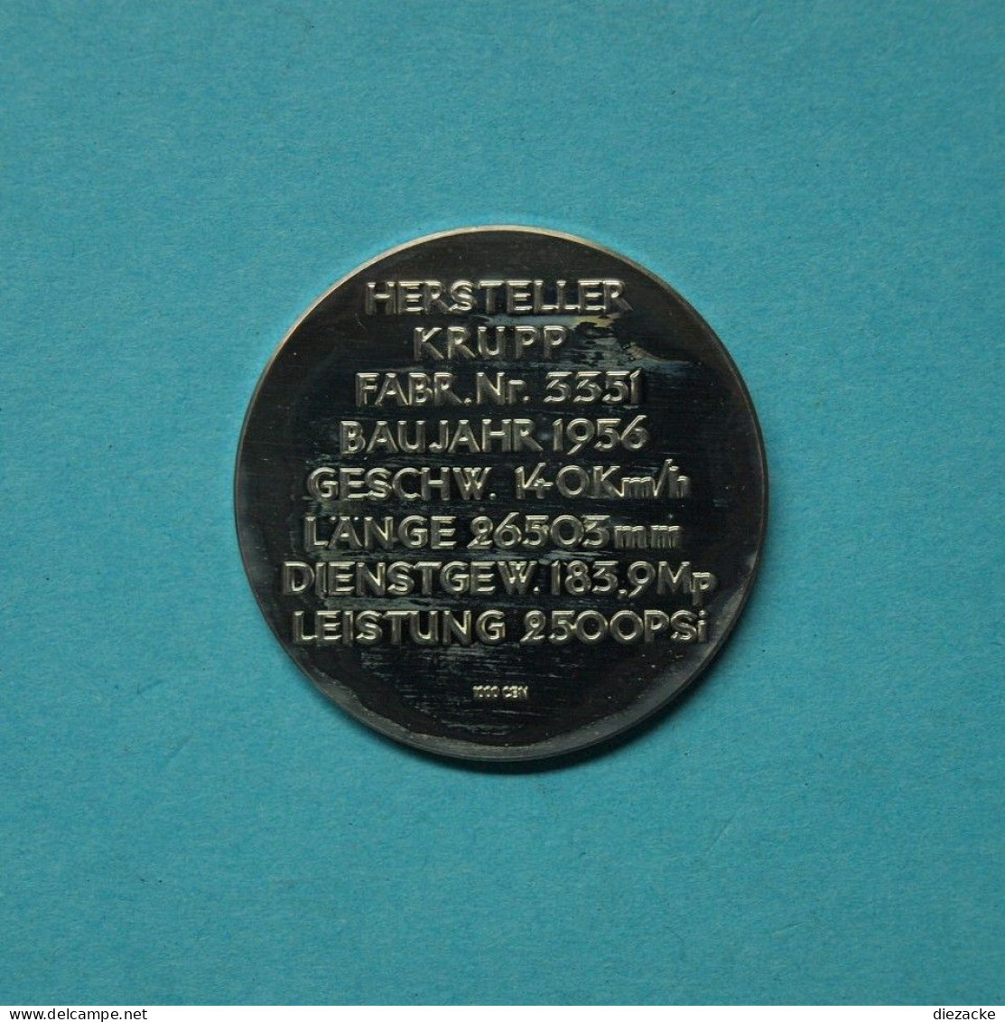 Medaille Deutsche Bundesbahn 10001 PP (M5384 - Unclassified