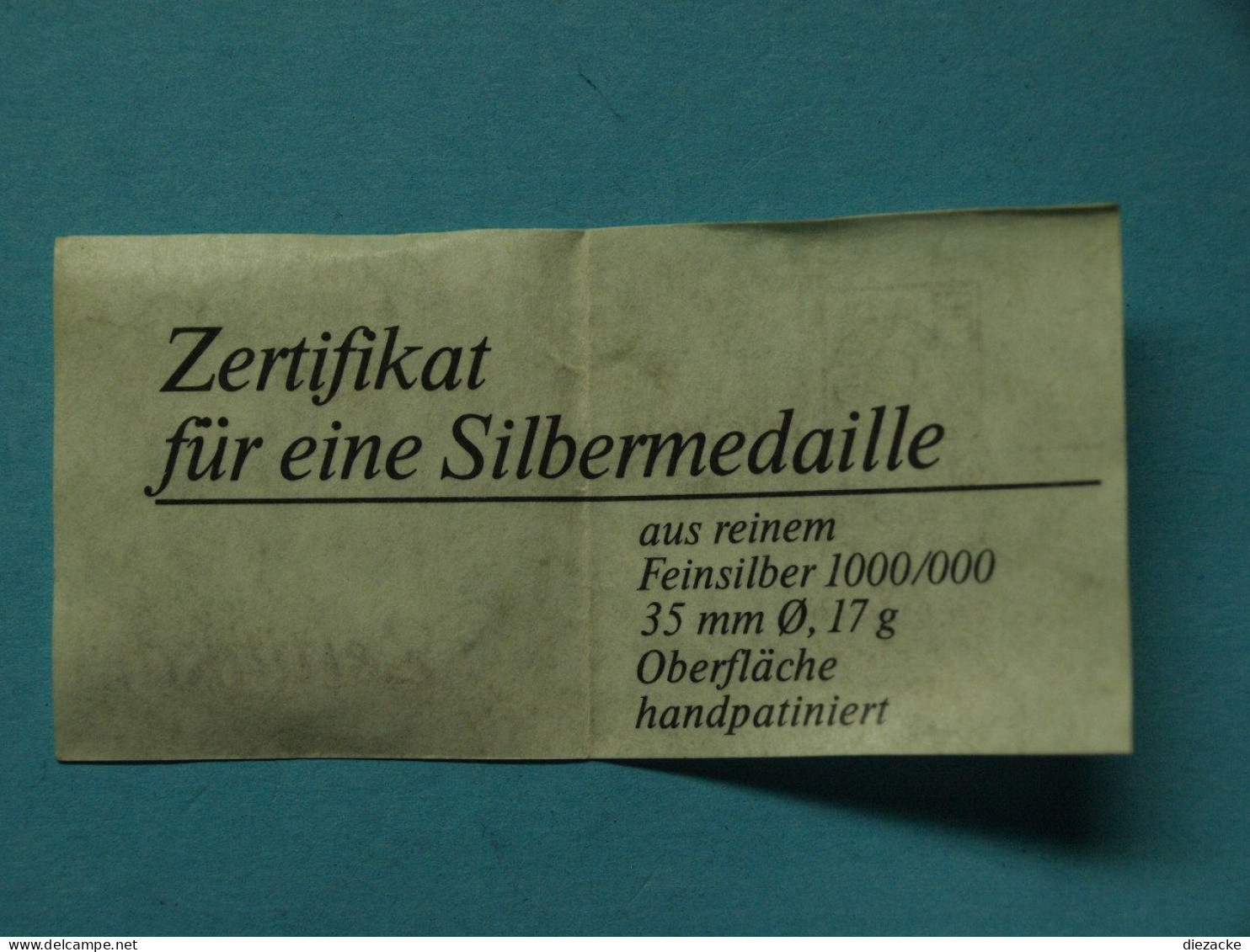 Medaille Martin Luther, Feinsilber Handpatiniert, Zertifikat (M5386 - Unclassified