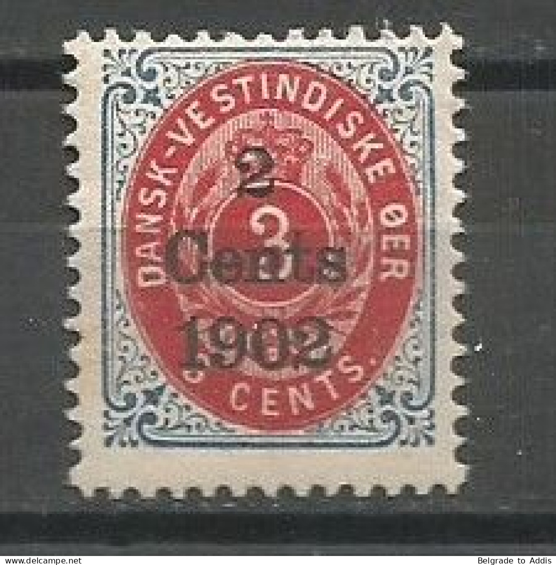 Denmark Danish West Indies Sc.#27  MH / * 1902 - Denmark (West Indies)