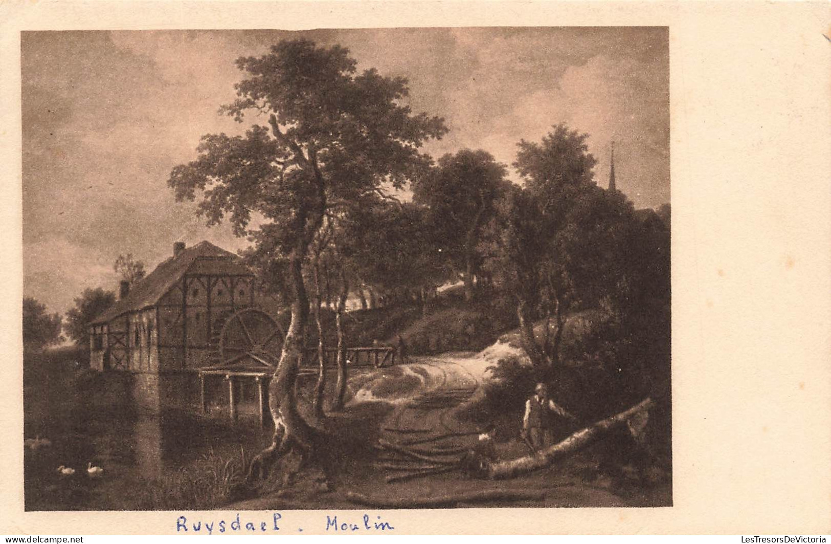 PAYS-BAS - Ruisdael Fec Amsterdam - Watermolen - Ruysadael - Moulin - Carte Postale Ancienne - Amsterdam