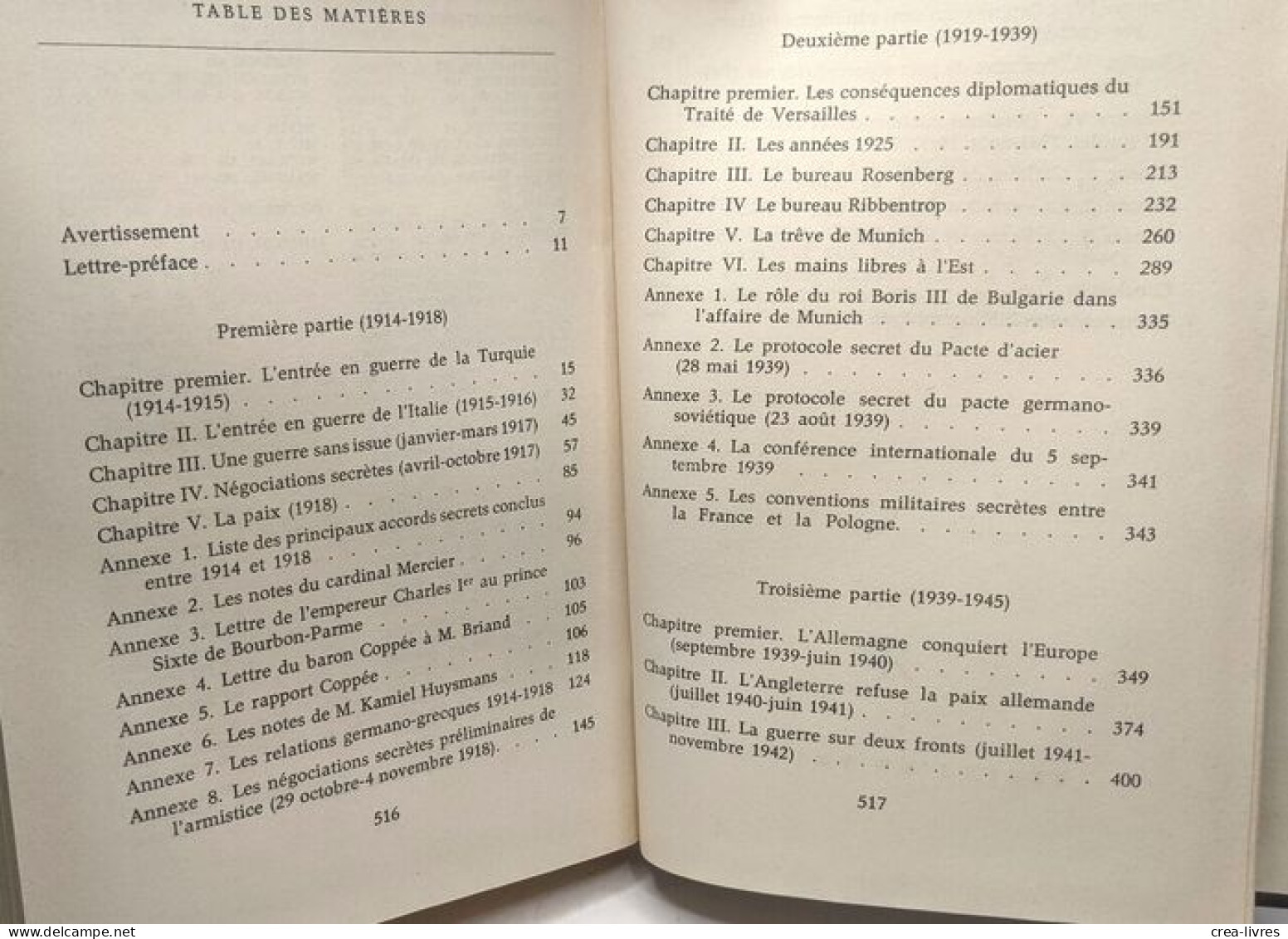 Histoire De La Diplomatie Secrète 1789-1914 + 1914-1945 --- 2 Livres - Geschichte