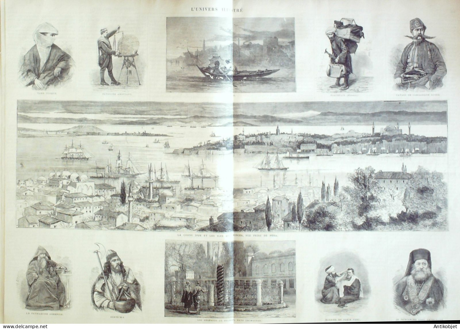 L'Univers Illustré 1878 N°1203 Turquie Constantinople Péra Tours (37) Vaisseau L'Eurydice - 1850 - 1899