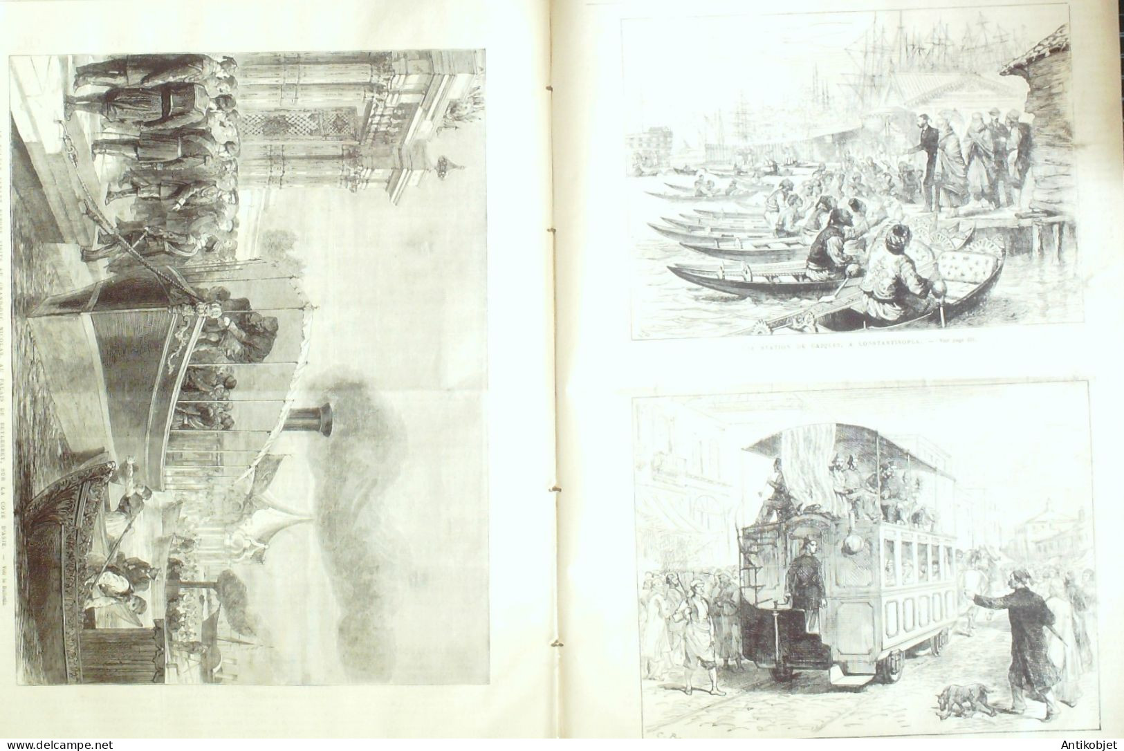 L'Univers illustré 1878 n°1204 Oxford et Cambridge Constantinople Péra Chaises à porteurs