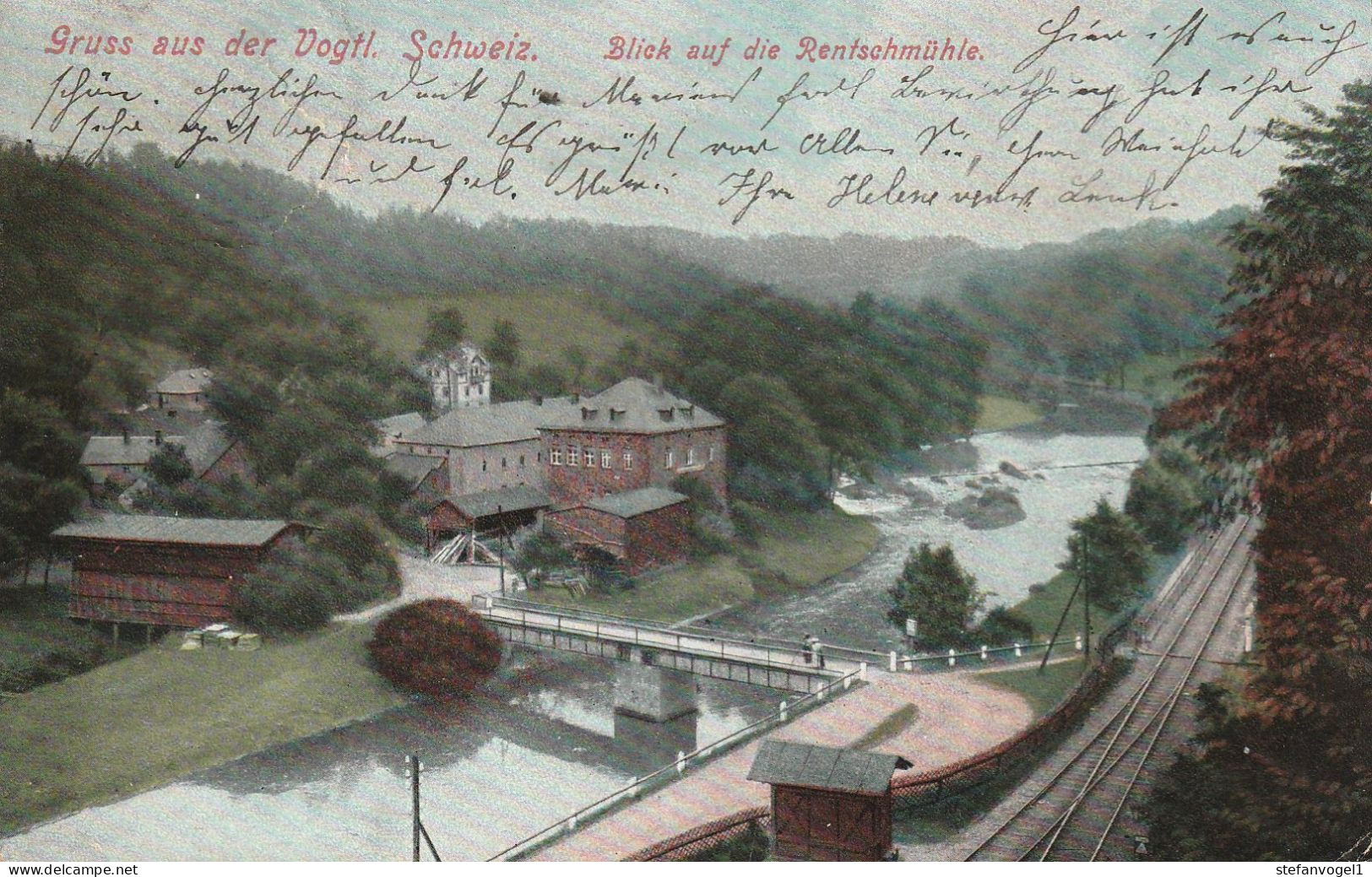 Pöhl-Rentschmühle  Gel. 1908 - Pöhl