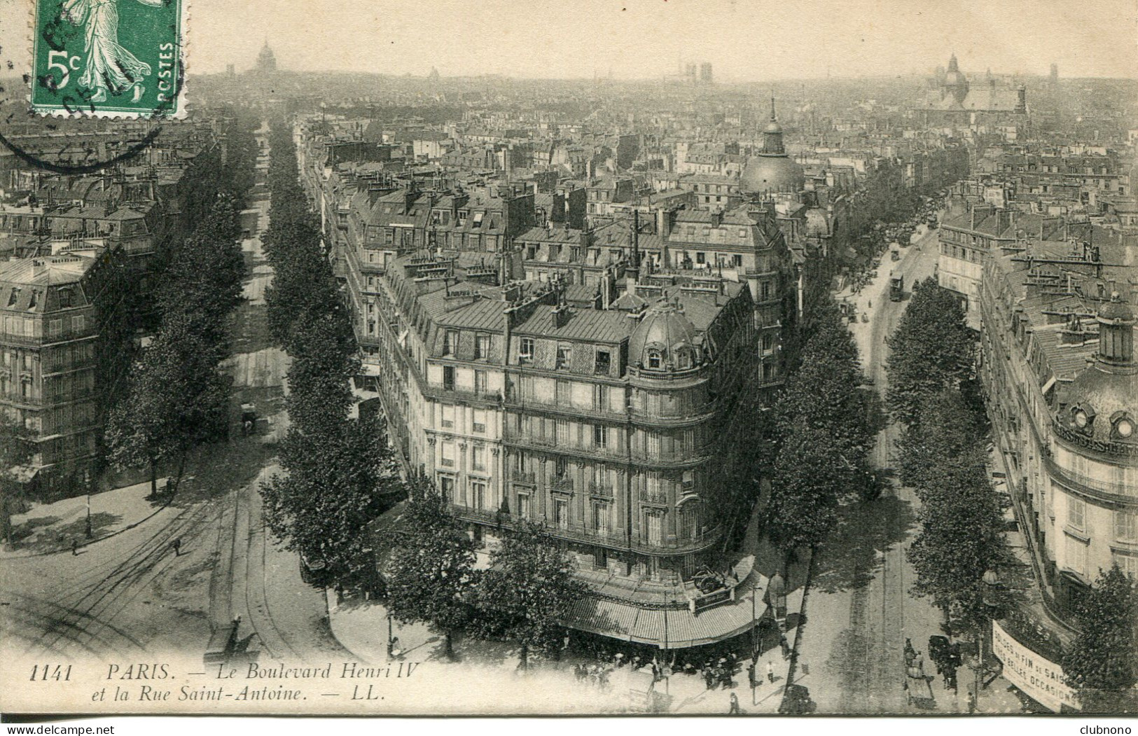 CPA -  PARIS - BOULEVARD HENRI IV ET RUE SAINT-ANTOINE - Panorama's