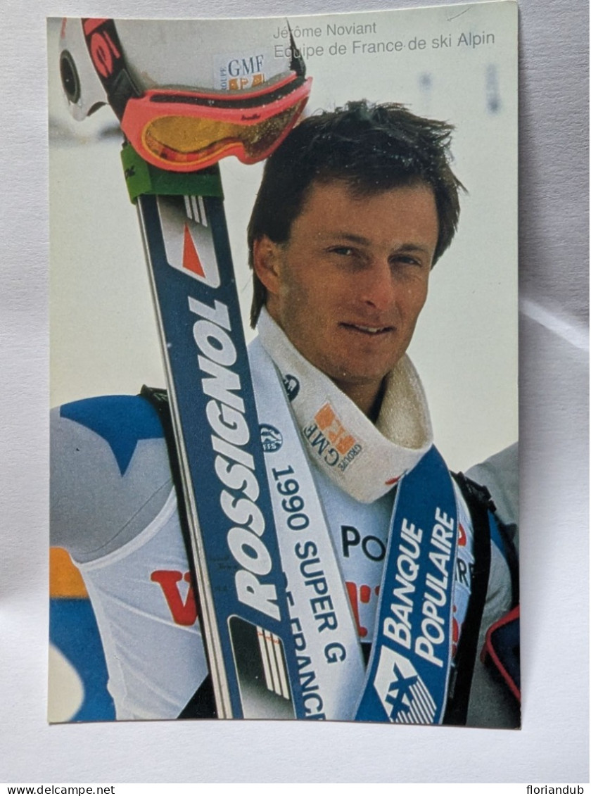 CP - Ski Alpin Jérôme Noviant équipe De France 1992 Banque Populaire - Sport Invernali