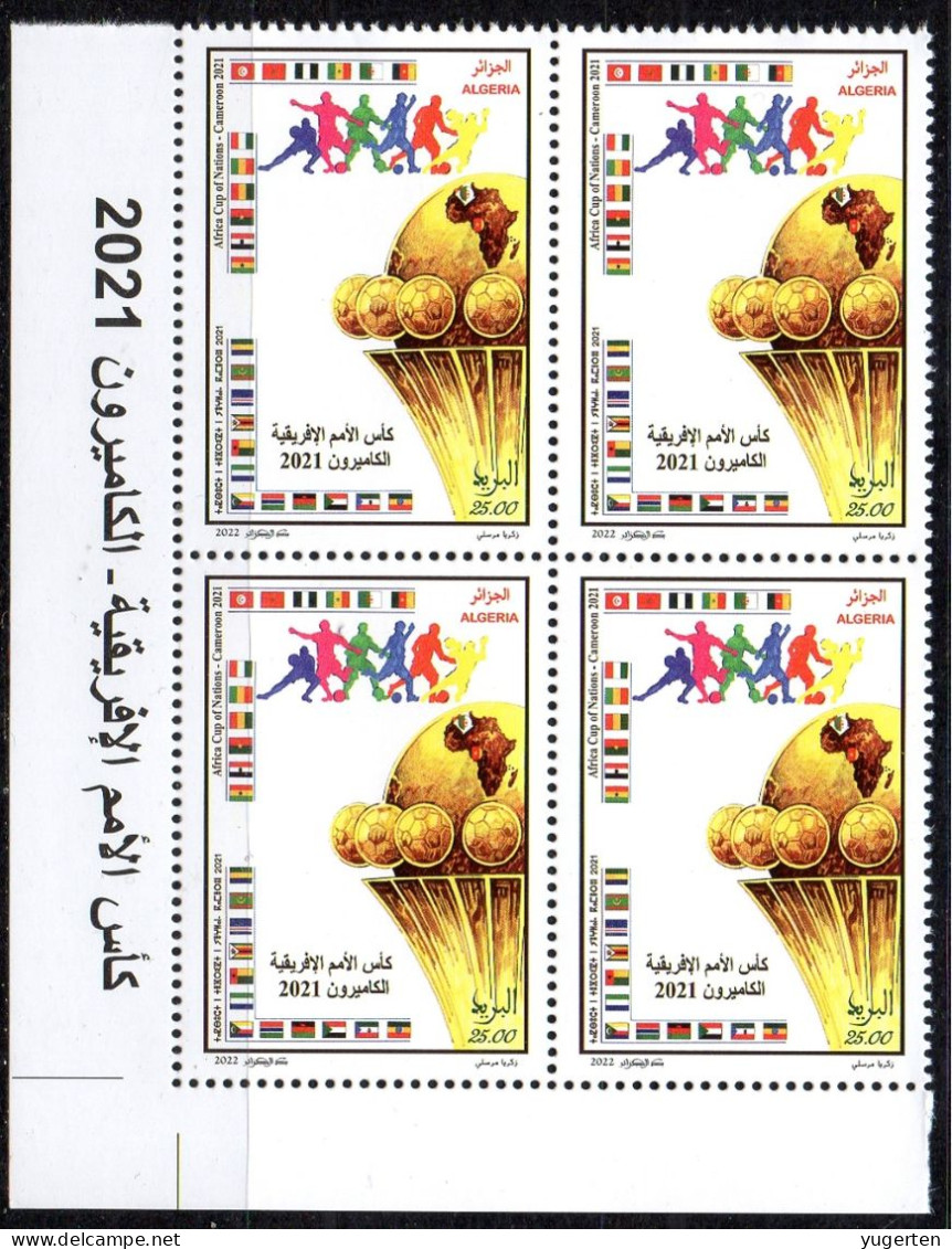 ALGERIA 2022 - 4v - MNH - Football Africa Cup Of Nations - Cameroon 2021 Soccer Calcio Futbol Fußball Flag Flags Map - Afrika Cup