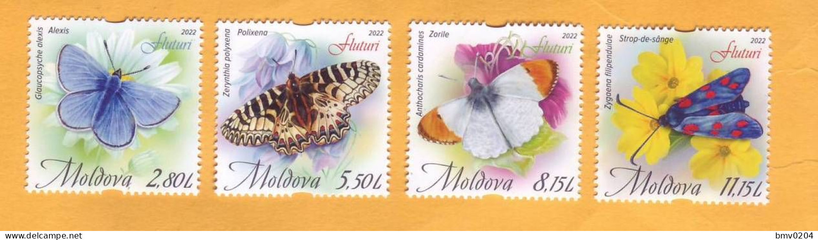 2022  Moldova Moldavie   „Butterflies” 4v Mint - Farfalle