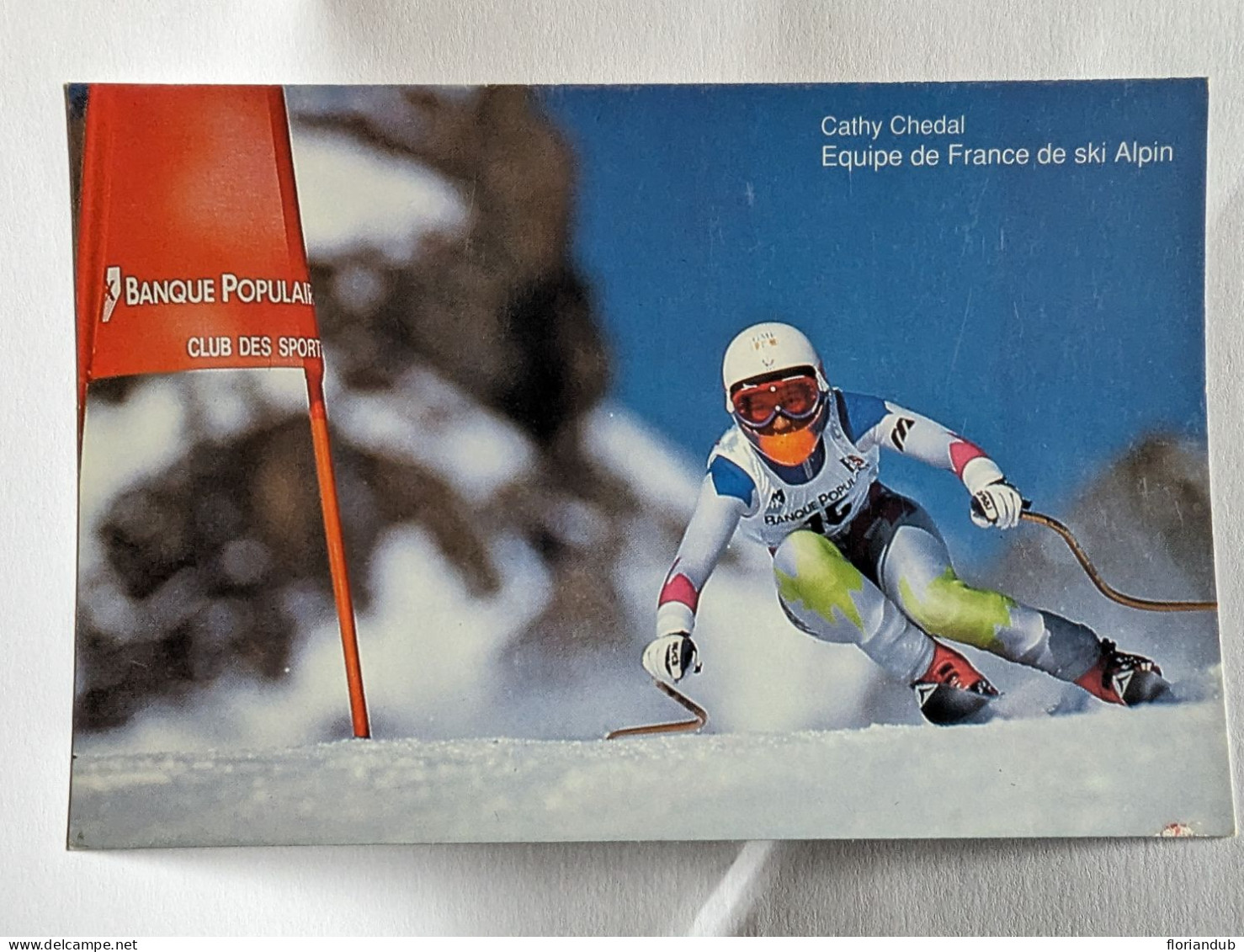 CP - Ski Alpin Cathy Chedal équipe De France 1992 Banque Populaire - Wintersport