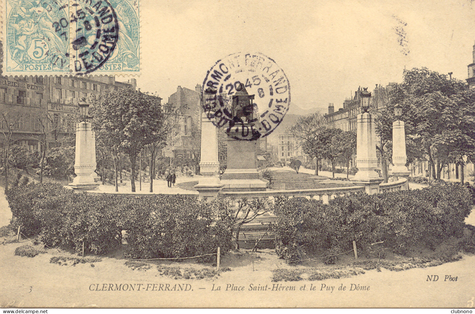 CPA -CLERMONT FERRAND - PLACE ST HEREM ET LE PUY DU DOME (T.BEAU CLICHE) - Clermont Ferrand