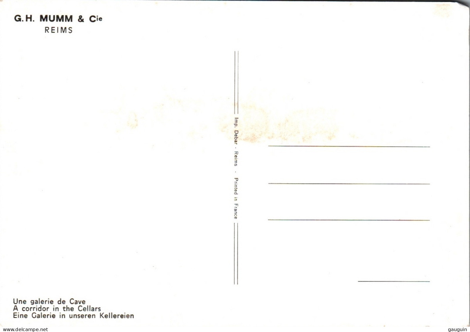 CPM - REIMS - CHAMPAGNE G.H.MUMM & Cie ... LOT 3 CP - Edition Imp.Debar - Wijnbouw