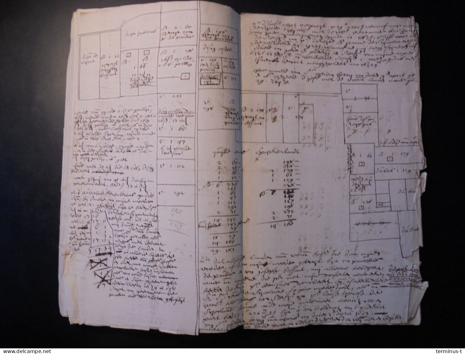 ALVERINGEM Anno 1713. Erfenis Adriana Hobet, Wwe. Gh. Borrij - Manuscripts