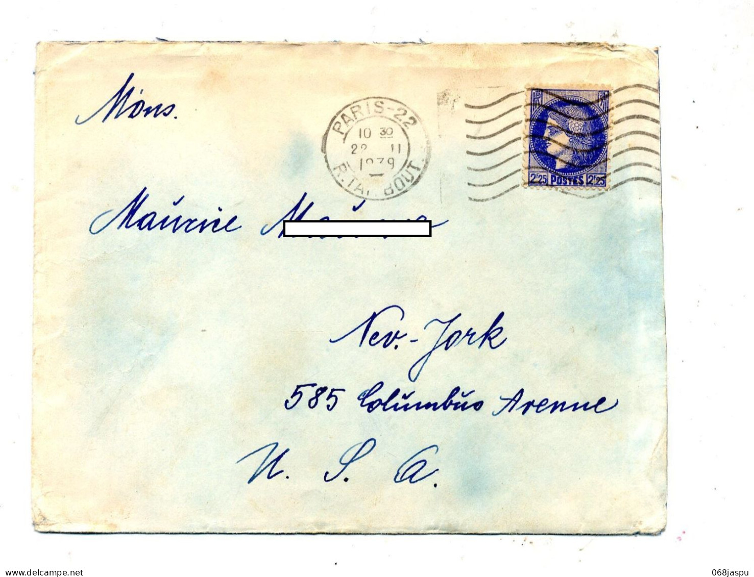 Lettre Flamme Muette Paris 22 Sur Ceres - Mechanical Postmarks (Advertisement)