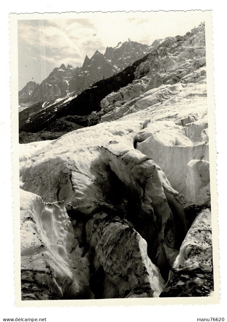 Ref 1 - Photo + Négatif : Chamonix , Glacier Des Bossons - France . - Europe