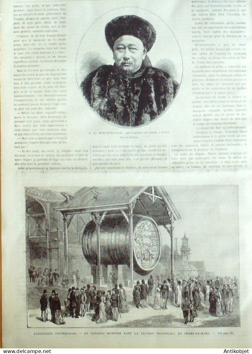 L'Univers illustré 1878 n°1210 Chine Ambassadeur Kuo-Sung-Tao Thessalie mont Pélion  Port de Domoko