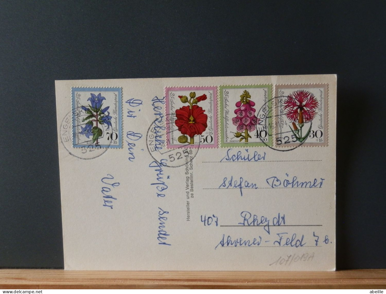 107/019A  CP  ALLEMAGNE  1974 - Lettres & Documents